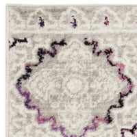 Skyler Willoughby cvjetna ručka tepiha, siva ružičasta, 2 '8'