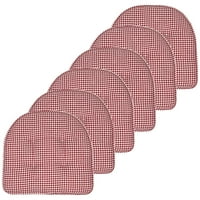 Houndstooth U-Oblika Memory Foam Stolica Pad Crveni Paket