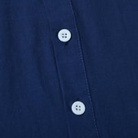 Pedort muške Casual košulje na kopčanje muške autentične kratke rukave Tee Casual stilske majice za muškarce plave, XL