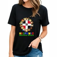 Hispano Baštine Mjesec Dominikanska Djevojke Žene T-Shirt