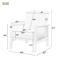 Akcentna stolica, modernog salon za čitanje sa jednim tkaninom sa čvrstim drvenim okvirom, lakim montažnim
