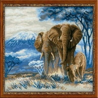 Slonovi u Savannah brojili su komplet za poprečnu šicku, 15,75 11,75