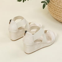 Honeladyy sandale za kupaonicu ljetne ženske cipele klinaste sandale na petu jednobojne Ležerne ženske