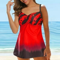 Spuit u Roliyen za žene Tankini Sling Veliki bikini set digitalni V-izrez cvjetni print suspender na plaži