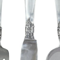 Decmode Silver Aluminium nož, kašika i vilica za pribor zidova dekor