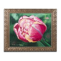 Zaštitni znak likovne umjetnosti mama mia tulip platna umjetnost ljiljana van Bienen, zlatni ukrasni okvir