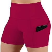 Seksi plesne žene Visoki struk Stretch kratke hlače Pocket Lady Jogger Teretana Yoga Workout Donje noge