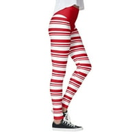 Zermoge hlače za žene Plus Size ženske Božićne pahuljice sportske Božićne tajice za trčanje Santa tajice