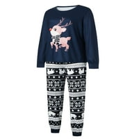 Nova porodična podudaranje pidžama za božićne sitnice print božićno spavanje