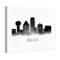 Runway Avenue Cities and Skylines Wall Art Canvas Prints 'Dallas Watercolor' gradovi Sjedinjenih Država