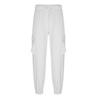 symoid muške kargo pantalone klirens vanjske Casual bijele muške pantalone pantalone veličine 2XL