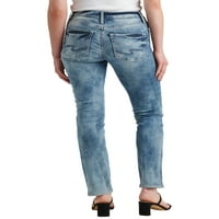 Silver Jeans Co. Ženske traperice s ravnim nogama Avery High Rise, veličine struka 24-36