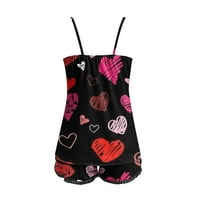 xiuh sleepwear for womens love printing camisole shorts set sleepwear lace lessless trim lingerie vruće
