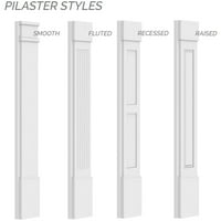 10 W 60 H 2 P Kanelirani PVC Pilaster W standardni kapital i baza