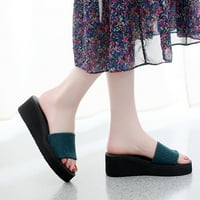 Fvwitlyh klinaste sandale za žene ženske Fuzzy papuče veličine Open Toe modne papuče Open Toe ljetne šljokice