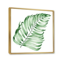 Designart 'Close Up of Tropical Leaf of Monstera II' seoska kuća uokvirena platnenim zidom Art Print