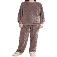 Zodanni Ženska noćna odjeća PJS Sleep odjeća i hlače Lounge Set Dvije odjeće Pidžame setovi za spavanje