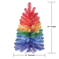Vrijeme Odmora Neosvijetljeno Kirksville Rainbow Tinsel Spruce Vještačko Božićno Drvo, 24