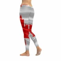 Vintage Nacionalna zastava Kanade Stretchy Capri gamaše Skinny Yoga Sportske hlače Xsmall