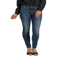 Silver Jeans Co. Ženske uske farmerke Suki srednjeg rasta, veličine struka 24-36