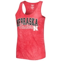 Ženski pojmovi Sport Scarlet Nebraska Huskers Billboard Tie-Dye tenk i kratke hlače