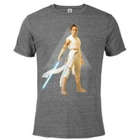 Ratovi zvijezda uspon Skywalker Rey Jedi ratnika-miješana majica kratkih rukava za odrasle-Prilagođeno-Graphite