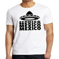 Muška Meksiko Meksiko šešir V Bijela majica srednje