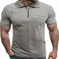 Paille Men jednobojna osnovna pulover fitnes Radna majica džepna bluza za tenis