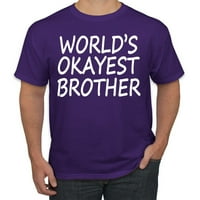 Svjetski najdraži brat brat Humor muške grafičke majice, svijetloplava, srednja