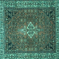 Ahgly Company Zatvoreni Pravougaonik Perzijski Tirkizno Plavi Tradicionalni Tepisi, 4'6'