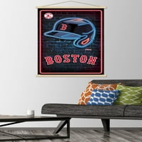 Bostonski crveni So - Neonski zidni Poster sa magnetnim okvirom, 22.375 34