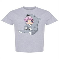 Chibi Shark Girl T-Shirt žene-slika Shutterstock, ženski medij