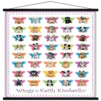 Keith Kimberlin - Štenad sa leptirnim krilima zidni poster sa drvenim magnetskim okvirom, 22.375 34