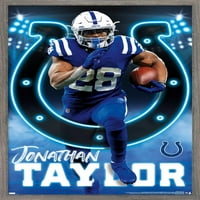 Indianapolis Colts - Zidni Poster Jonathan Taylor, 14.725 22.375 Uokviren