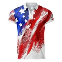 4. srpnja Dan nezavisnosti Polo košulje za muškarce Muška ljetna američka zastava Štampano T Odlično majica