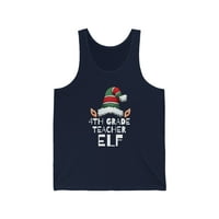 Učitelj četvrtog razreda ELF Unise Tank top, XS-2XL Božićni praznici Xmas Elves