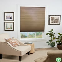 Regal Estate, Cordless light Filtering Eco Honeycomb Shade, Latte, 26W 64L