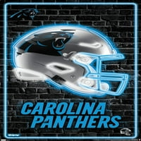 Carolina Panthers - Neonski Zidni Poster Za Kacigu, 22.375 34