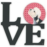Carolines Treasures SS4503Walv Dandie Dinmont Terrier Hearts Love Valentines Dan Metalna djelatna djelatna