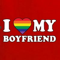 Divlji Bobby, Volim svog dečka ponos LGBT ponos Unise grafički dukserica, crvena, velika