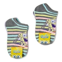 Spongebob Squarepants Djevojke Bez Čarapa 10-Pack, Veličine 9-11