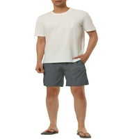 Unique Bargains muške čvrste kratke hlače za plažu s vezicama za surfanje mrežaste hlače za podstavu
