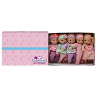 Little Darlings: 8 Little Sweeties Dolls-Baby Doll Set Sa Elegantnom Ružičastom Ljubičastom I Zelenom