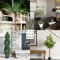 Vickerman svakodnevno 6 'visoka umjetna sitova zelena bambusova stablo - LifeLike Home ili uredski dekor