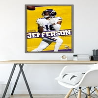 Minnesota Vikings-Justin Jefferson Zid Poster, 22.375 34 Framered
