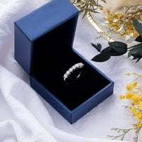 Moissitni vjenčani bend 18k bijeli pozlaćeni sterlijski srebrni vjenčani prstenovi 0,7ct d boja VVS laboratorija
