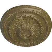 Ekena Millwork 1 2 W 1 2 H 7 8 P saverne stropni medaljon, ručno oslikani Mississippi blato
