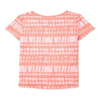 Justice Girls Shibori Tie-Dye Tie-Prednja Grafička Majica, Veličine 4 - & Plus
