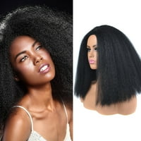 ouhuon crne ženske perike za glavu afroameričke perike s ravnom kosom
