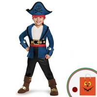 Kapetan Jake i Neverland Pirates: kapetan Jake Deluxe komplet kostima za malu djecu sa besplatnim poklonom